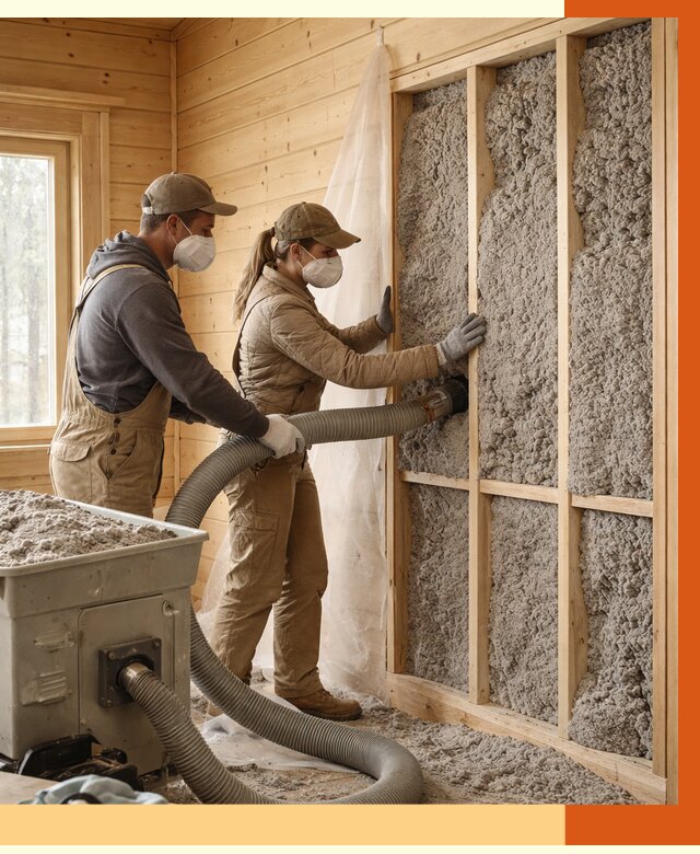 Утепление дачного дома эковатой в Сергиевом Посаде от 1484 руб./м2 — комплексно, ТепломастерСгп