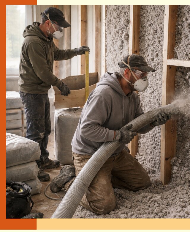 Утепление таунхауса эковатой в Сергиевом Посаде для максимально теплых стен