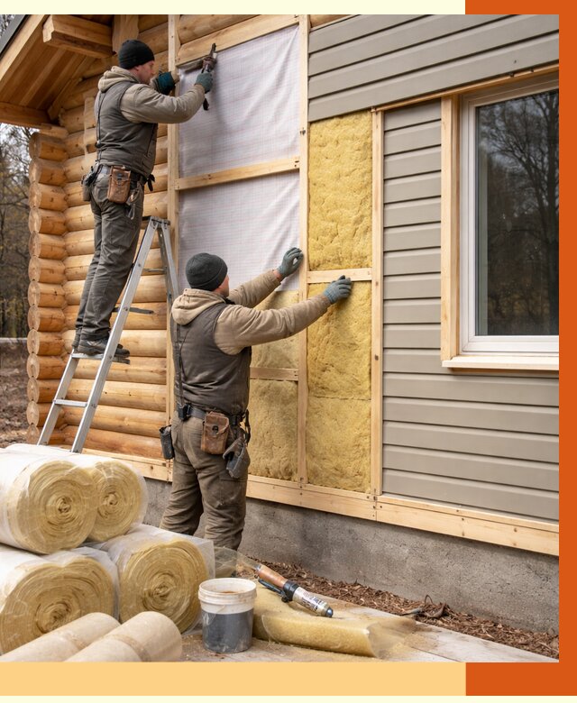 Утепление деревянного дома в Сергиевом Посаде от 6345 руб./м2 — заказать работы | ТепломастерСгп