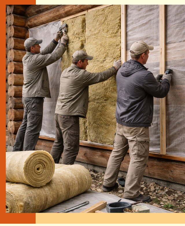 Утепление деревянного дома в Сергиевом Посаде эффективными технологиями