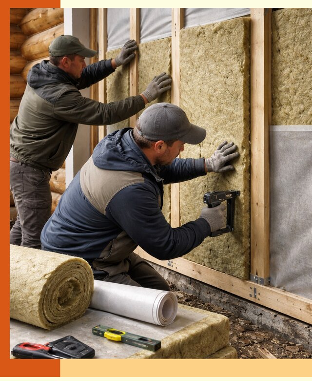 Утепление бревенчатого дома под ключ в Сергиевом Посаде