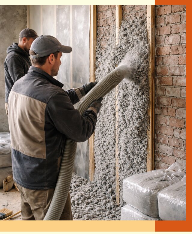 Утепление кирпичного дома эковатой в Сергиевом Посаде от 2405 руб./м² | ТепломастерСгп