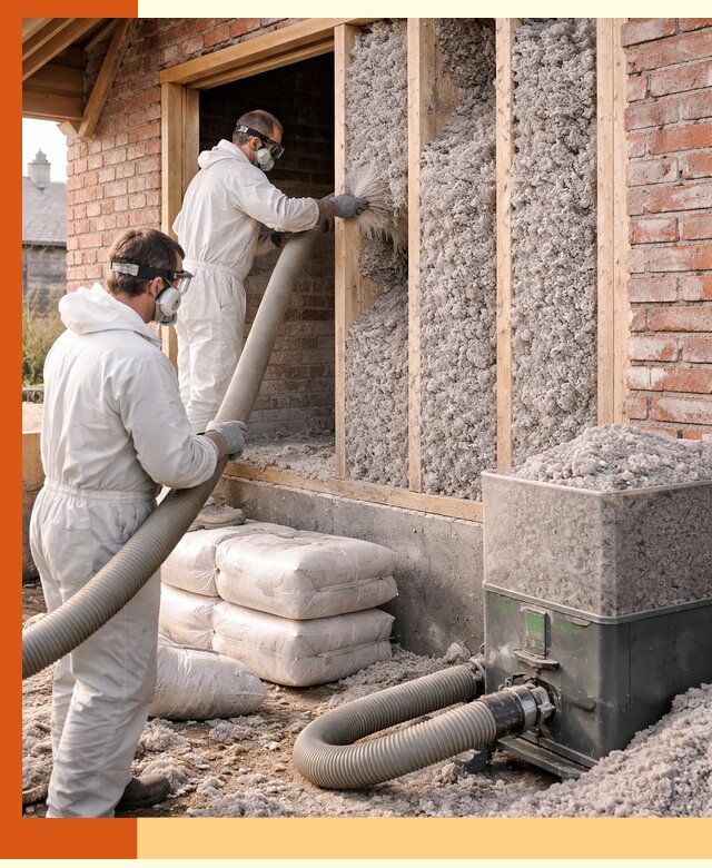 Утепление кирпичного дома эковатой в Сергиевом Посаде