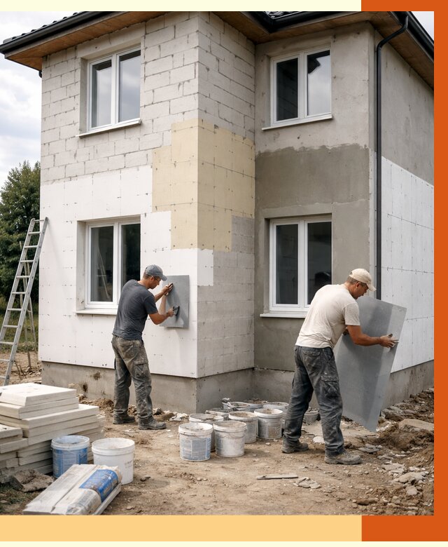 Утепление дома из газобетона в Сергиевом Посаде от 4298 руб./м² — заказать у ТепломастерСгп