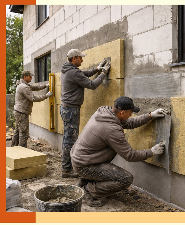 Утепление дома из газобетона в Сергиевом Посаде качественно и долговечно