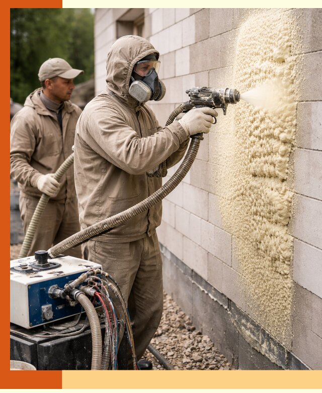 Утепление дома из газобетона ППУ в Сергиевом Посаде — надежная теплоизоляция