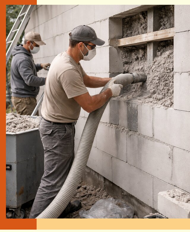 Утепление дома из газобетона эковатой в Сергиевом Посаде