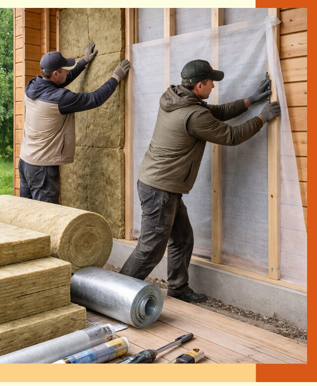 Утепление дома из двойного бруса в Сергиевом Посаде от 4912 руб./м² — ТепломастерСгп под ключ