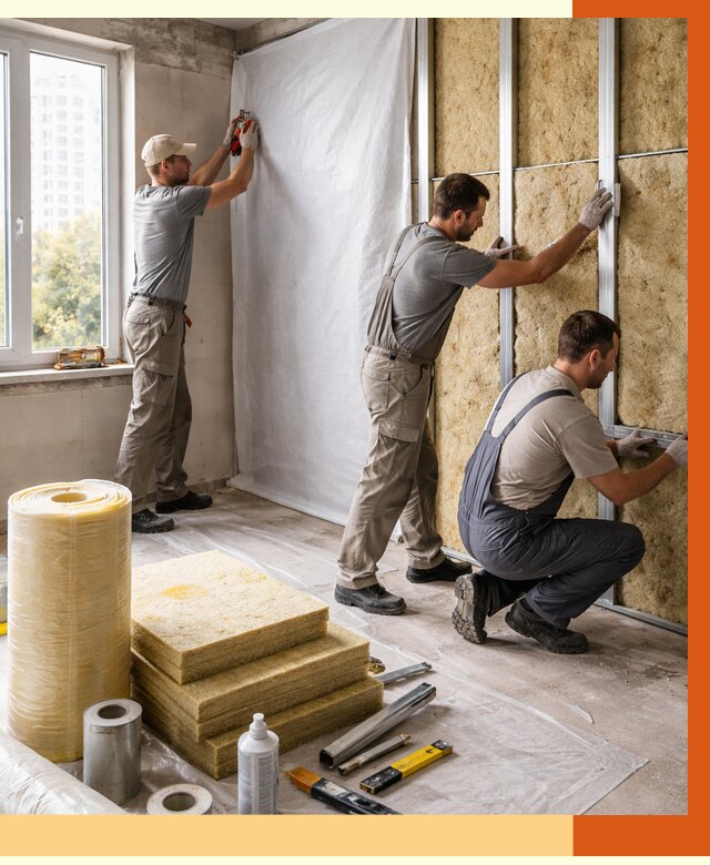 Утепление квартиры в Сергиевом Посаде от 4605 руб/м2 — утеплить квартиру изнутри и снаружи | ТепломастерСгп