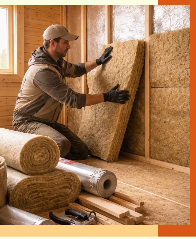 Утепление бани в Сергиевом Посаде под ключ от 4605 руб./м2 — утеплить потолок, пол и стены | ТепломастерСгп