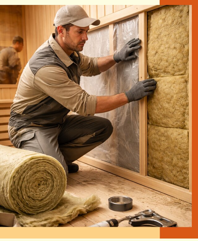 Утепление сауны изнутри в Сергиевом Посаде от 6652 руб. за м2 | ППУ, под ключ — ТепломастерСгп