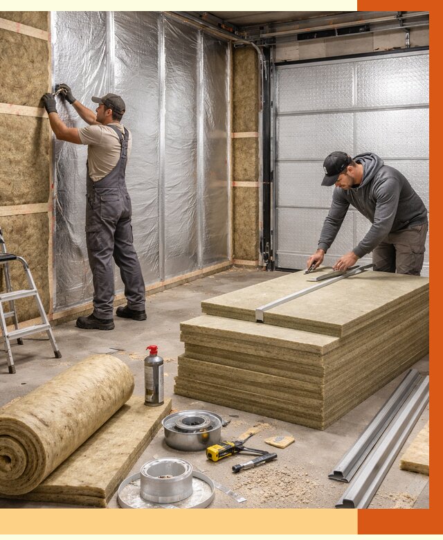 Утепление гаража в Сергиевом Посаде от 4605 руб/м2 — комплексное утепление ворот и стен | ТепломастерСгп