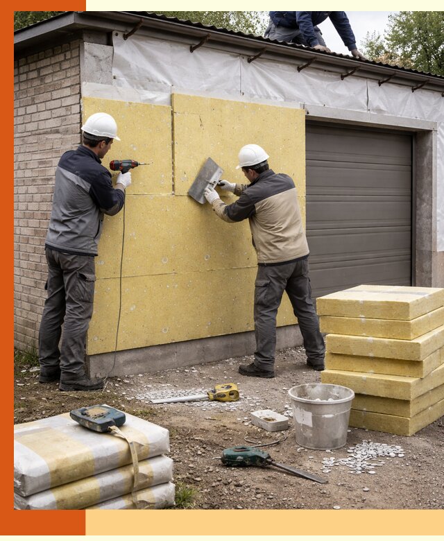 Утепление гаража снаружи в Сергиевом Посаде качественно и надёжно