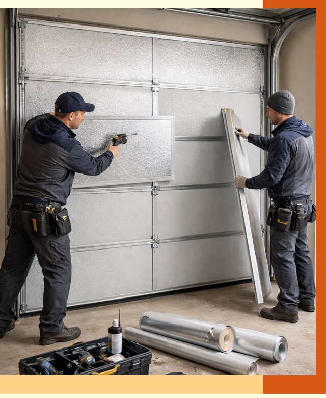 Утепление гаражных ворот в Сергиевом Посаде от 8034 руб/м2 — надежно и быстро | ТепломастерСгп