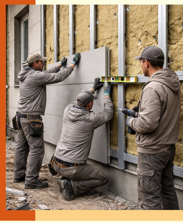 Утепление вентилируемого фасада под ключ в Сергиевом Посаде