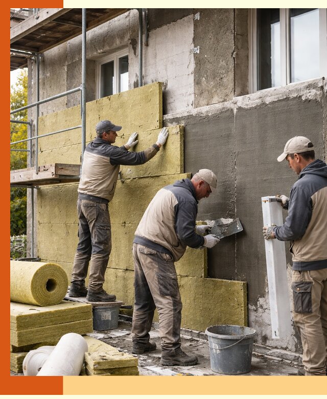 Утепление фасада зданий и домов в Сергиевом Посаде