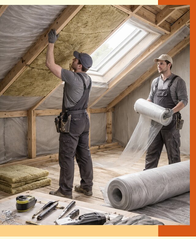 Утепление крыши изнутри мансарды в Сергиевом Посаде от 4298 руб./м² | ТепломастерСгп