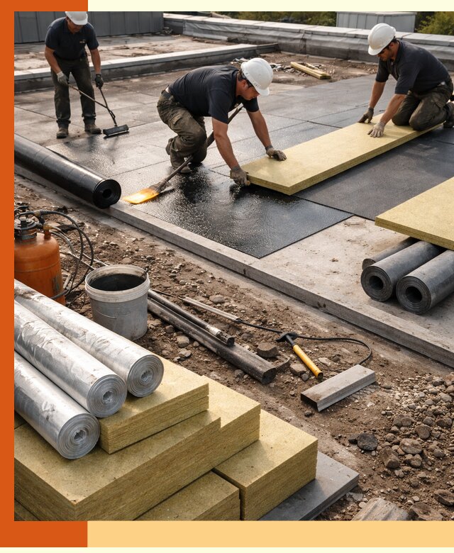 Утепление плоской крыши в Сергиевом Посаде — надежная теплоизоляция и герметизация