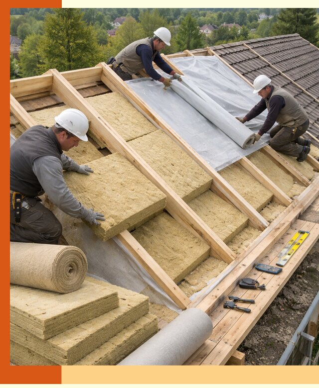 Утепление скатной крыши в Сергиевом Посаде качественно и надёжно