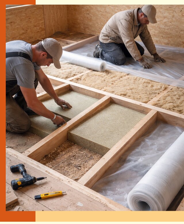 Профессиональное утепление деревянного пола в Сергиевом Посаде