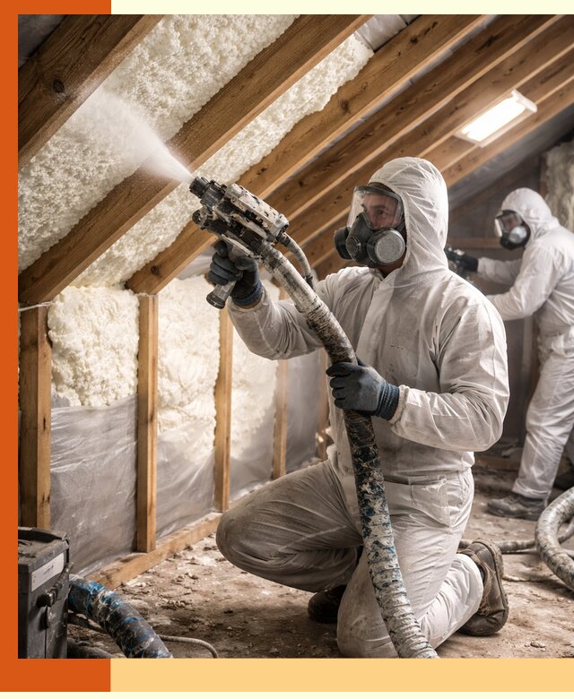 Утепление чердака пенополиуретаном (ППУ) в Сергиевом Посаде