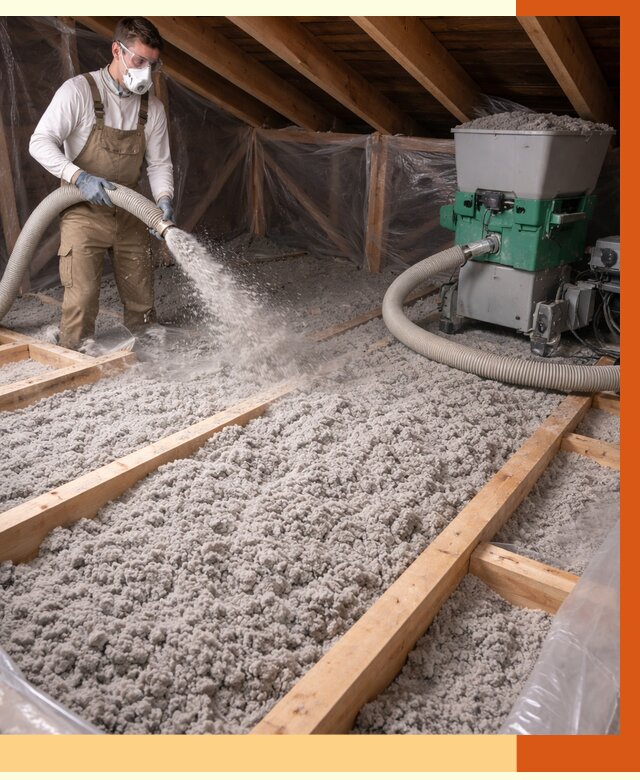 Утепление чердака эковатой в Сергиевом Посаде от 1484 руб/м2 — заказать у ТепломастерСгп