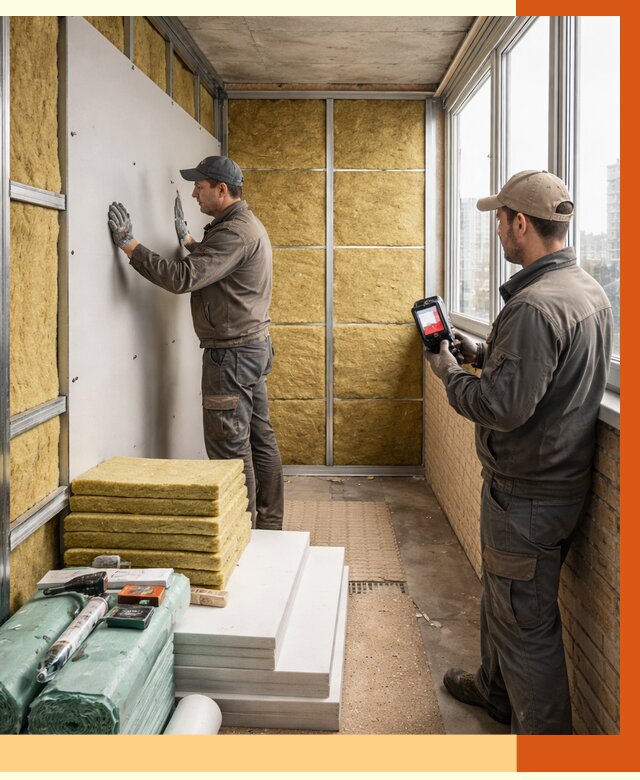 Утепление балкона в Сергиеве Посаде от 4605 руб. под ключ | ТепломастерСгп