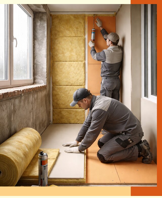 Утепление лоджии под ключ в Сергиевом Посаде от 6652 руб/м2 — комплексное решение | ТепломастерСгп