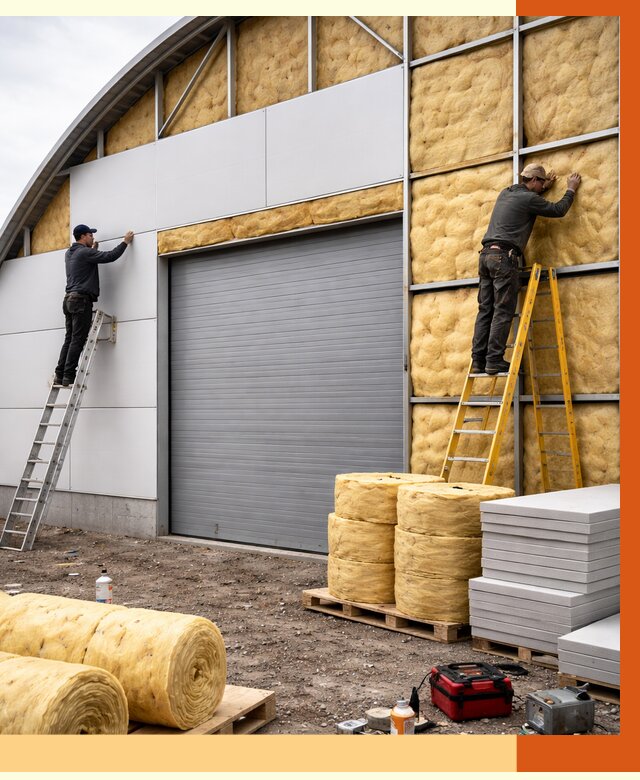 Утепление ангара пенополиуретаном в Сергиевом Посаде от 7368 руб./м² — комплекс от ТепломастерСгп