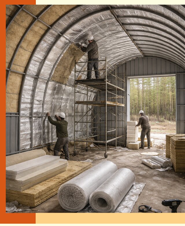 Утепление арочного ангара под ключ в Сергиевом Посаде