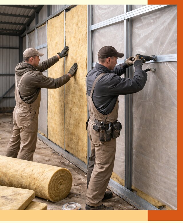 Утепление металлического ангара в Сергиевом Посаде от 4861 руб/м2 — услуги под ключ | ТепломастерСгп