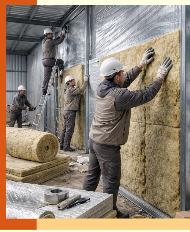 Утепление металлического склада в Сергиевом Посаде: теплоизоляция и герметизация