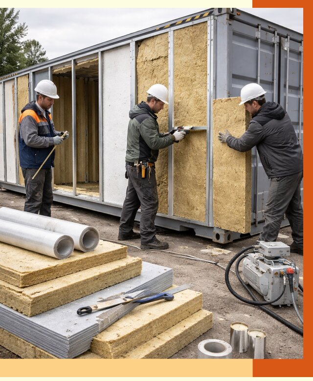 Утепление морского контейнера в Сергиевом Посаде от 3838 руб. под ключ | ТепломастерСгп