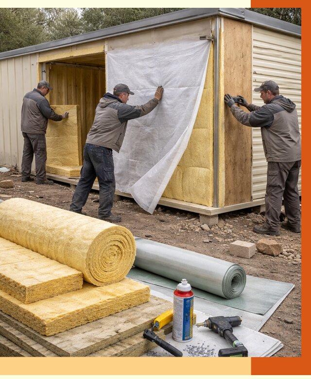Утепление строительной бытовки в Сергиевом Посаде от 12793 руб. под ключ | ТепломастерСгп