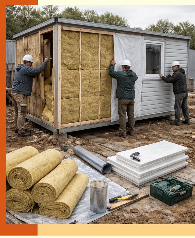 Утепление строительной бытовки под ключ в Сергиевом Посаде для любых условий