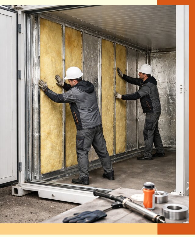 Утепление рефрижераторного контейнера в Сергиевом Посаде от 46053 руб./м² | ТепломастерСгп