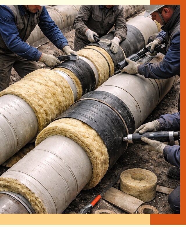 Утепление трубопровода в Сергиевом Посаде под ключ от 1893 руб. — надежно и выгодно | ТепломастерСгп