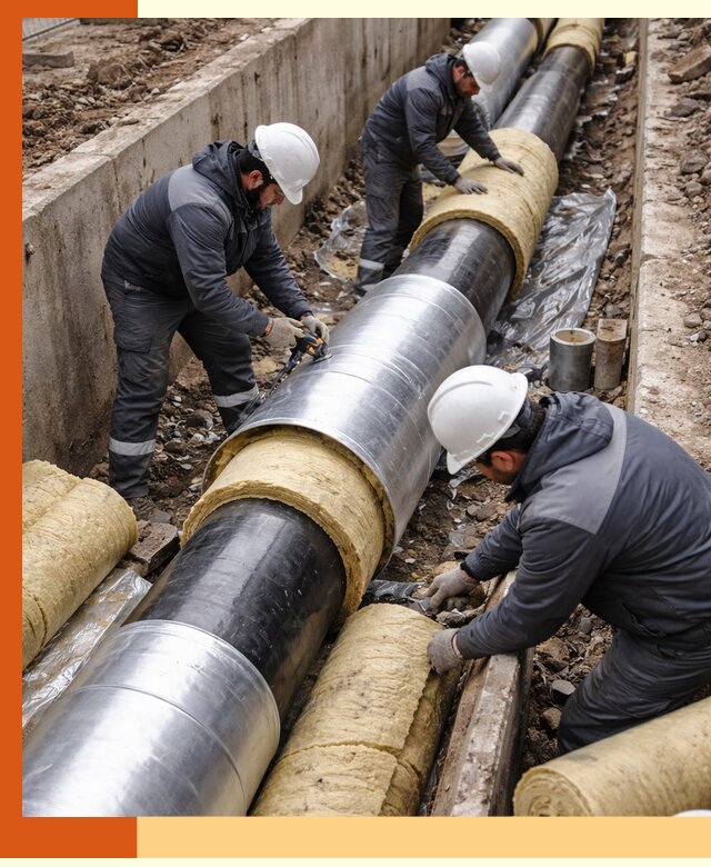 Утепление теплотрассы в Сергиевом Посаде: утеплительные работы и материалы