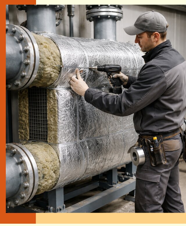 Утепление теплообменника в Сергиевом Посаде — профессиональная теплоизоляция оборудования