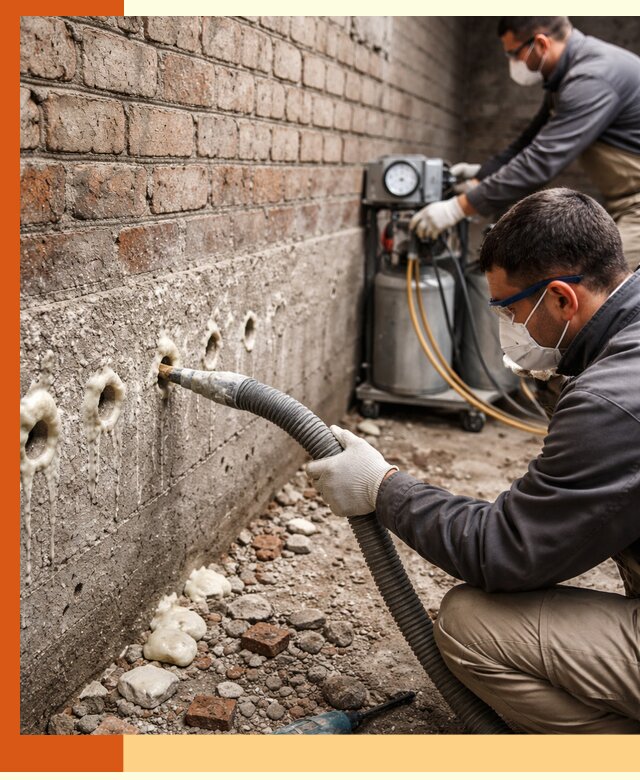 Заполнение колодцевой кладки ППУ в Сергиевом Посаде быстро и герметично