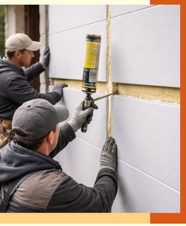 Утепление сэндвич панелей ППУ в Сергиевом Посаде от 4298 руб. за м2 | ТепломастерСгп