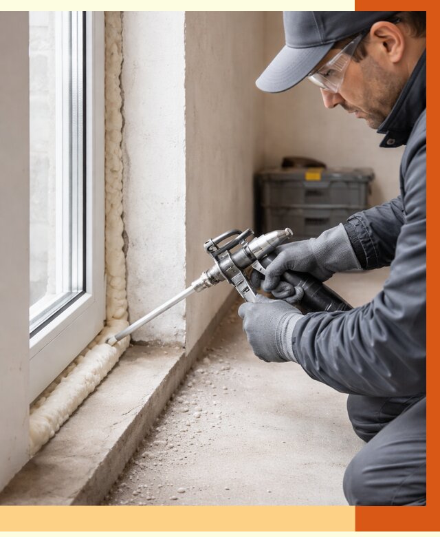 Герметизация стыков ППУ в Сергиевом Посаде от 1689 руб. за м2 — утепление примыканий под ключ | ТепломастерСгп