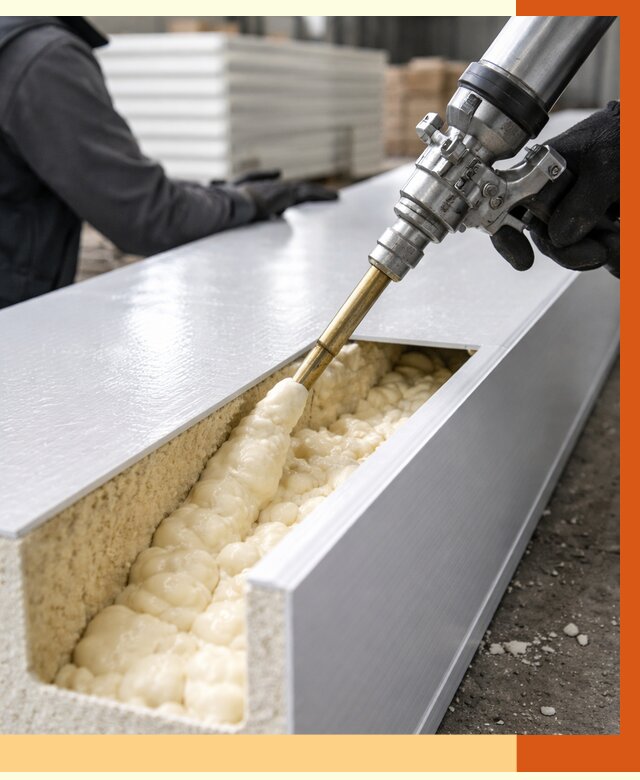 Заполнение пустот холодильных панелей в Сергиевом Посаде от 7676 руб. | ТепломастерСгп