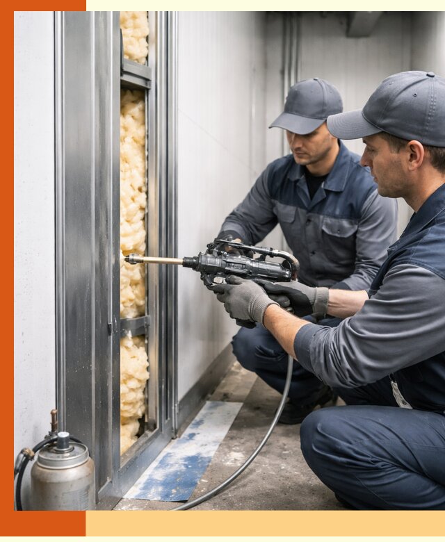 Заполнение пустот холодильных панелей в Сергиевом Посаде специализированной пеной