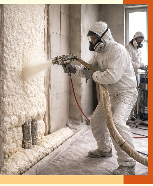 Напыление пенополиуретана в Сергиевом Посаде от 7676 руб./м2 — услуги и монтаж ППУ | ТепломастерСгп