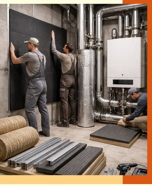 Шумоизоляция котельной в Сергиевом Посаде от 6652 руб. под ключ | Профессиональная звукоизоляция — ТепломастерСгп