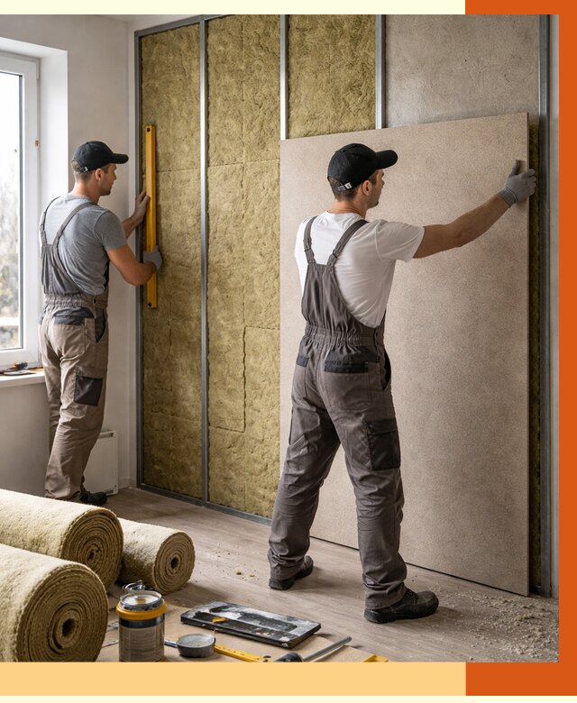 Шумоизоляция стен в Сергиевом Посаде от 4605 руб/м2 — звукоизоляция стен под ключ | ТепломастерСгп