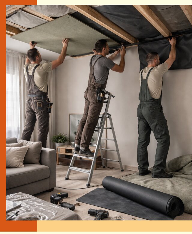 Шумоизоляция потолка в Сергиевом Посаде — профессиональное устранение шумов