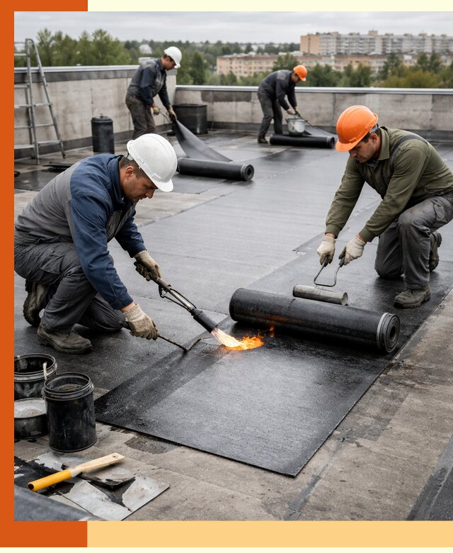 Профессиональная гидроизоляция плоской кровли в Сергиевом Посаде