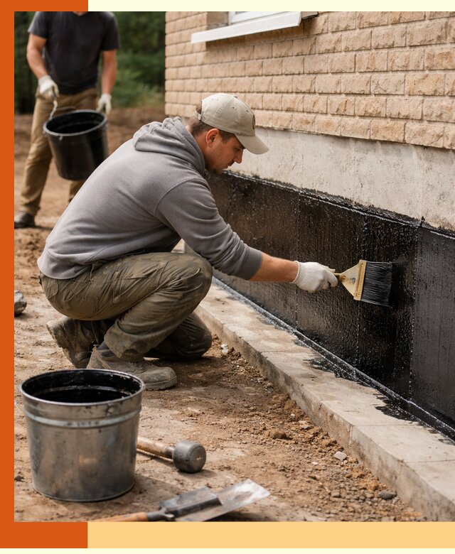 Гидроизоляция цоколя домов и зданий в Сергиевом Посаде эффективными методами